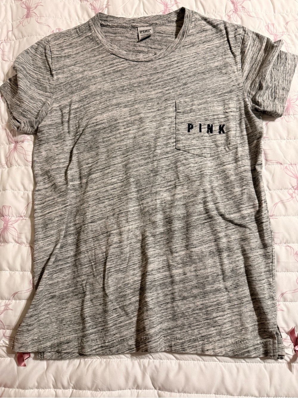 PINK Victoria's Secret Heather Gray Pocket Tee
